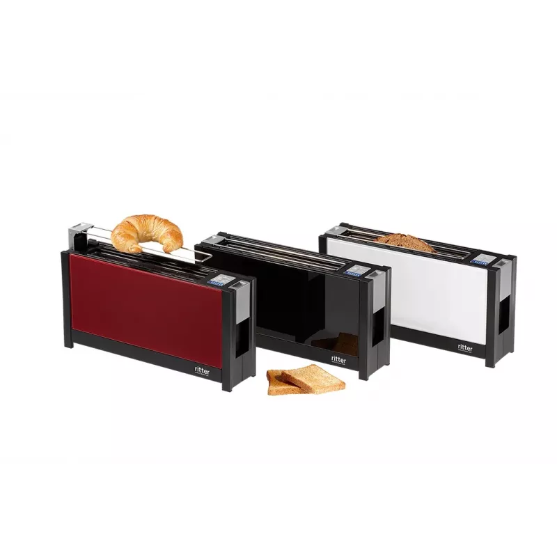 Ritter Volcano 5 tostapane a fessura lunga, 2 fette, 950 W, rosso