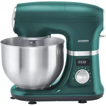 Severin KM 3896 robot da cucina, acciaio inox / verde opaco / nero