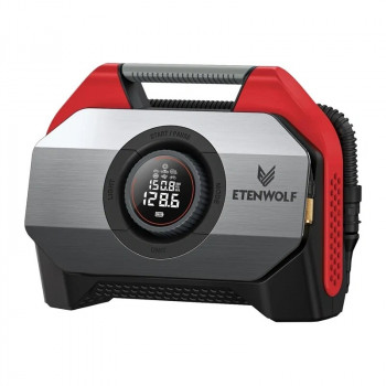 Etenwolf S6 pompa gonfiaggio pneumatici a batteria, 11,03 bar, 19.200 mAh, rosso