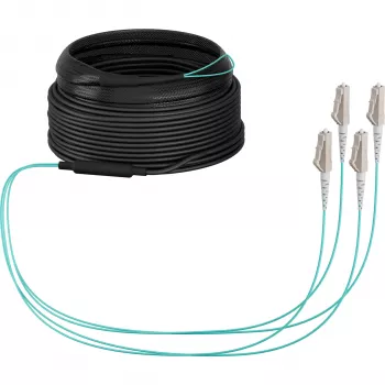 EFB-Elektronik cavo trunk OM3 U-DQ(ZN)BH, 4 fibre, 1x4 LC-LC, 30 m, Dca, LSZH (O8303S30OM3)