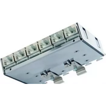 Telegärtner distributore patch Cat.6A (profondo) per guida DIN con adattatore TS, 6x connettori femmina RJ45 (J02021A0055)