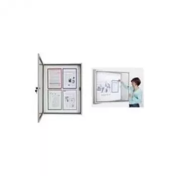 magnetoplan CC bacheca, 4 x DIN A4, per esterno e interno, vetro acrilico di sicurezza antishock (1216000)