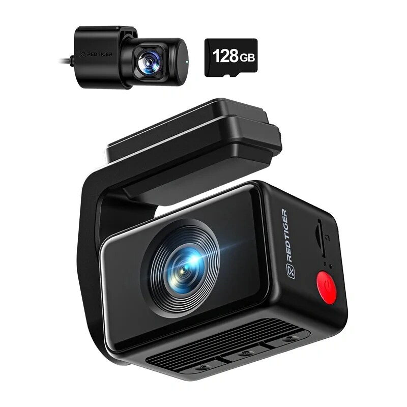 REDTIGER F4 Pro WiFi dashcam 4K + 1080p 128GB