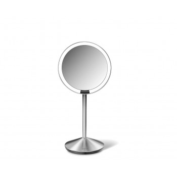 simplehuman Specchio pieghevole con sensore, 12 cm, ricaricabile, acciaio inox spazzolato
