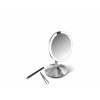 simplehuman Specchio pieghevole con sensore, 12 cm, ricaricabile, acciaio inox spazzolato