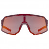 Uvex Sequenze CV Occhiali da ciclismo, Cranberry Matt / Mirror Red
