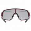 Uvex Sequenze CV Occhiali da ciclismo, Cranberry Matt / Mirror Red