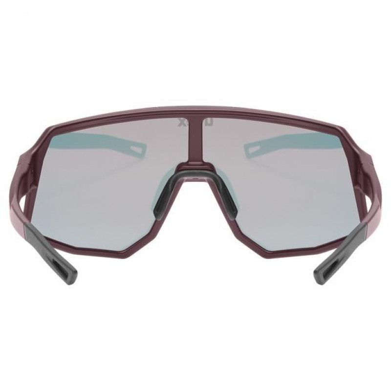 Uvex Sequenze CV Occhiali da ciclismo, Cranberry Matt / Mirror Red