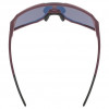 Uvex Sequenze CV Occhiali da ciclismo, Cranberry Matt / Mirror Red