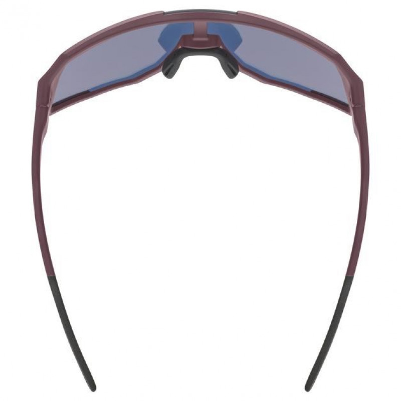 Uvex Sequenze CV Occhiali da ciclismo, Cranberry Matt / Mirror Red