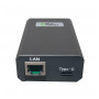 Microconnect POEINJ-60W-USBC iniettore PoE Gigabit, IEEE 802.3af/802.3bt, 100 m, nero