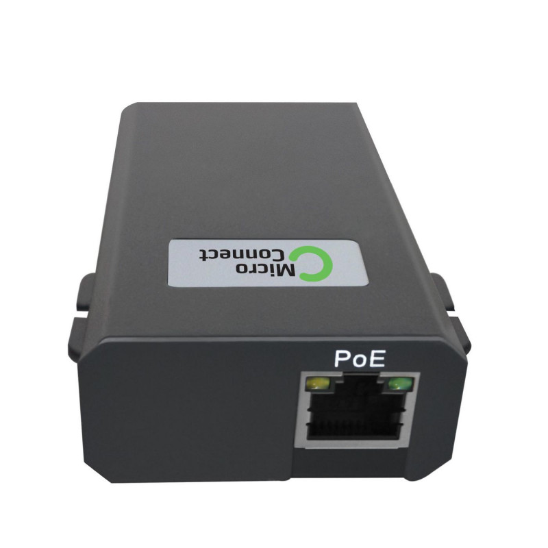 Microconnect POEINJ-60W-USBC iniettore PoE Gigabit, IEEE 802.3af/802.3bt, 100 m, nero