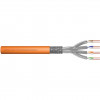 DIGITUS Cavo di installazione Cat7 S/FTP, B2ca, AWG 23/1, LSZH, 100 m, arancione