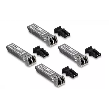 TRENDnet TEG-MGBSX/4 - modulo ricetrasmettitore SFP (Mini-GBIC) - LC multimodale - fino a 550 m - 850 nm - conforme TAA (confezione da 4)