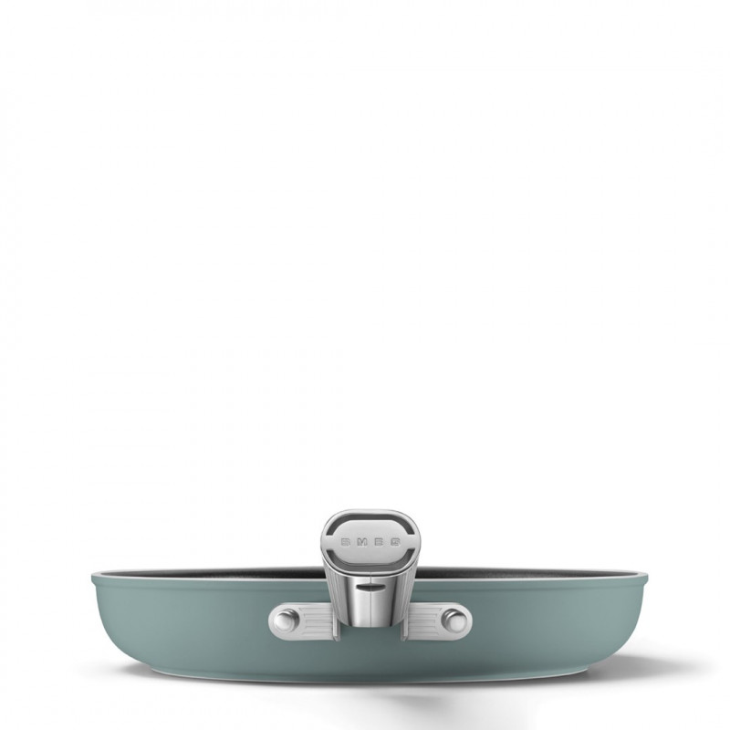 Smeg FPF2802EGM padella, 28 cm, ceramica, manico in acciaio inox, verde smeraldo