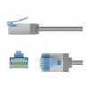 Goobay Cavo patch Slim Cat6a U/FTP RJ45, 1 m, grigio
