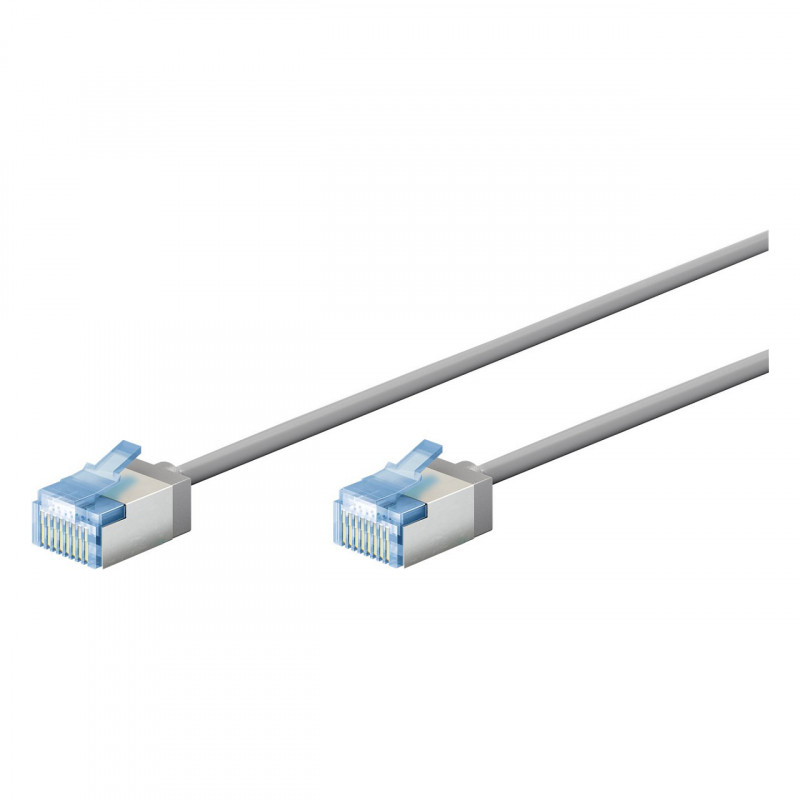 Goobay Cavo patch Slim Cat6a U/FTP RJ45, 1 m, grigio