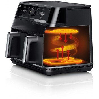 Braun TD5053IBK friggitrice ad aria doppia, 5 + 5 L