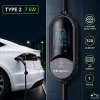 Qoltec caricabatterie mobile EV per auto elettriche e ibride, regolazione 2-in-1, Type 2, 7 kW, 230 V, CEE 32 A, LED, 5 m