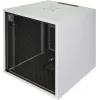Silence Rack Office armadio insonorizzato 12U 19 pollici con ventola silenziosa e porta in vetro, 600 x 600 mm, grigio chiaro (SRO126060)