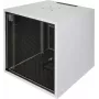 Silence Rack Office armadio insonorizzato 12U 19 pollici con ventola silenziosa e porta in vetro, 600 x 600 mm, grigio chiaro (SRO126060)