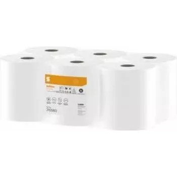 satino by wepa HiCycle rotolo asciugamani, 1 velo, 300 m, 100% riciclato, bianco brillante, 6 rotoli (315560)