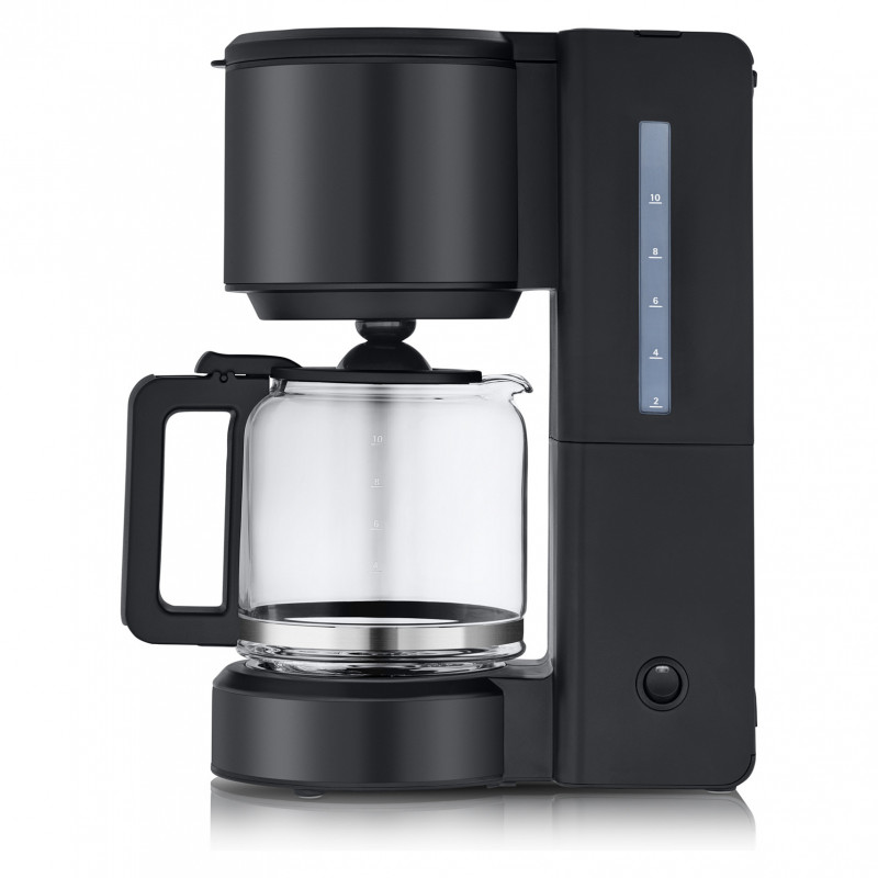WMF Stelio Macchina per caffè con caraffa in vetro, nero profondo (412150071)