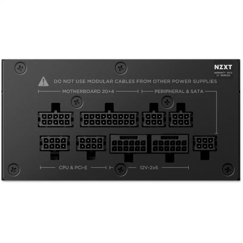 NZXT C850 SFX alimentatore 850 W, nero, 1x 12-Pin High Power GPU, 3x PCIe, cable management (PS-8G1BB-EU)
