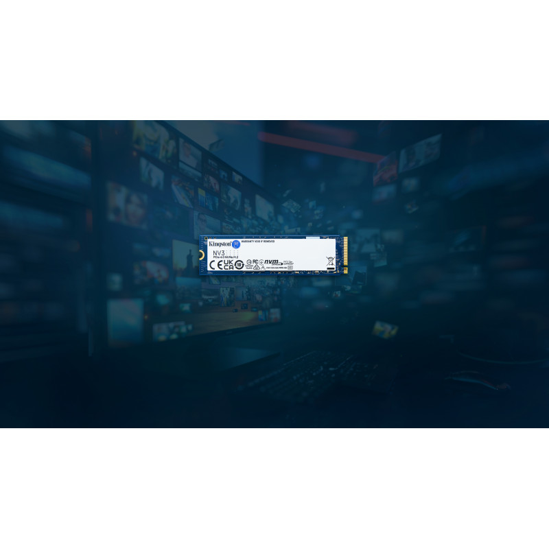 Kingston NV3 500GB M.2 2280 PCIe 4.0 x4 NVMe SSD interna (SNV3S/500GBK)