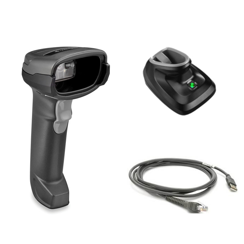 Zebra DS2278-SR kit scanner barcode USB con cradle di presentazione e cavo USB schermato, nero (DS2278-SR7U2100PRW)