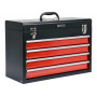 Yato YT-08874 cassetta per piccoli pezzi/utensili in acciaio inox nero, rosso