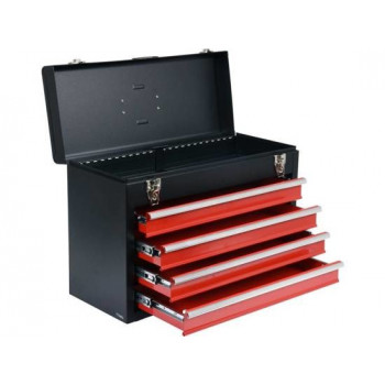 Yato YT-08874 cassetta per piccoli pezzi/utensili in acciaio inox nero, rosso