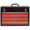 Yato YT-08874 cassetta per piccoli pezzi/utensili in acciaio inox nero, rosso
