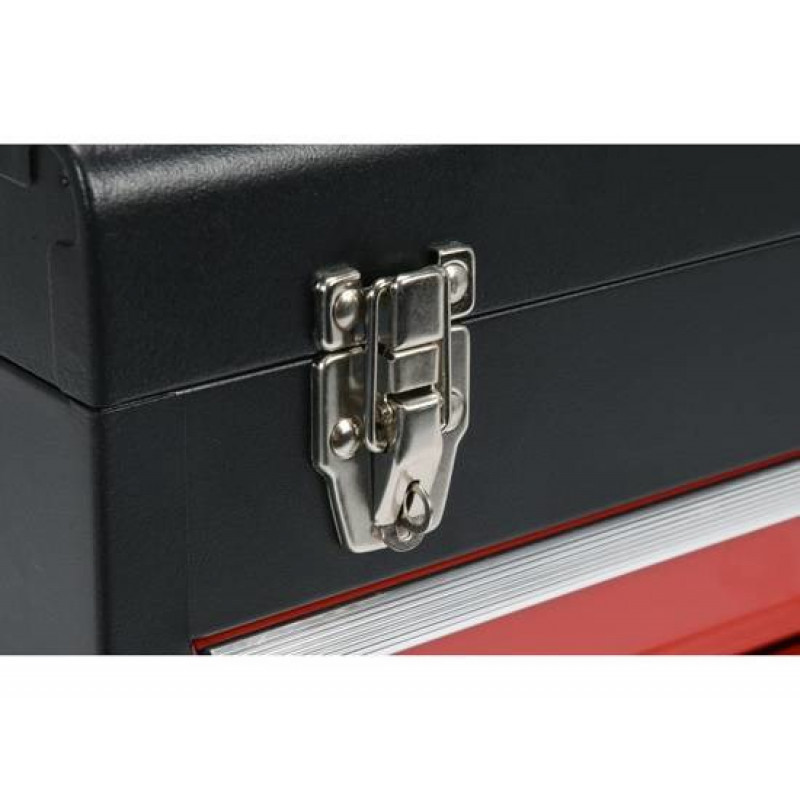 Yato YT-08874 cassetta per piccoli pezzi/utensili in acciaio inox nero, rosso