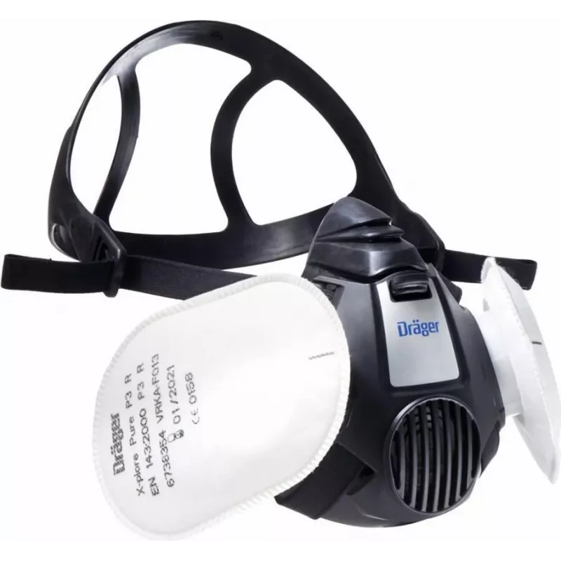Dräger X-plore 3500 semimaschera set per artigiani con 2x FilterPure P3 (R56960)