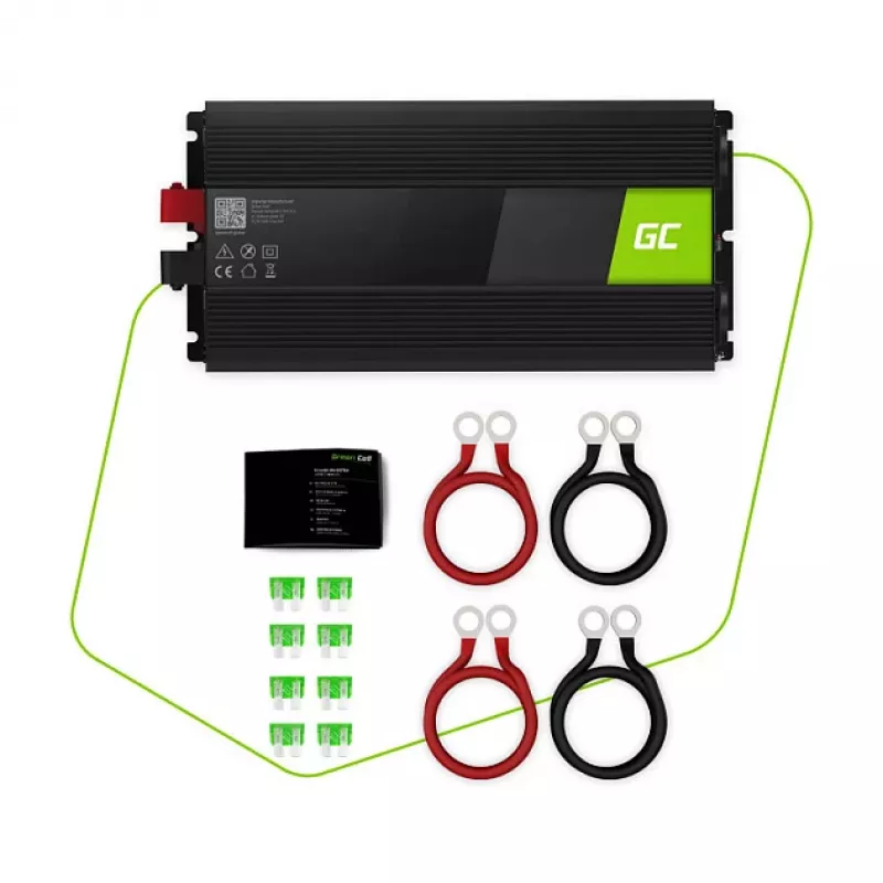 Green Cell convertitore di tensione 24 V a 230 V, 3000 W/6000 W, onda sinusoidale modificata (INV27)