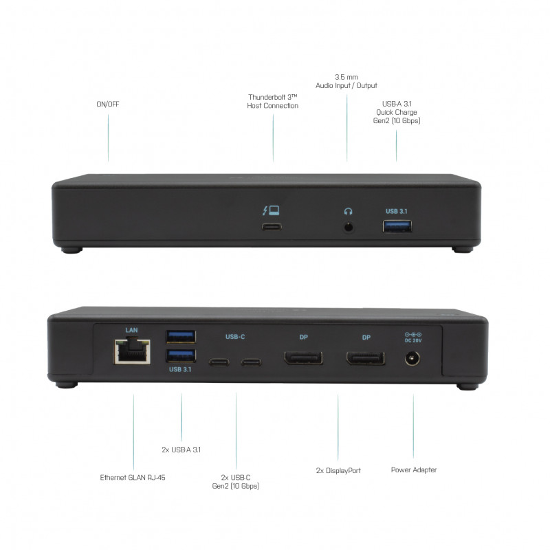 i-tec docking station Thunderbolt 3/USB-C Dual DisplayPort 4K con 85W PD