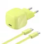 Belkin BOOST Charge caricabatterie USB-C/USB-C 30W PD con PPS, Citrus + cavo USB-C 2 m (WCA008KQ2MGR-B6)