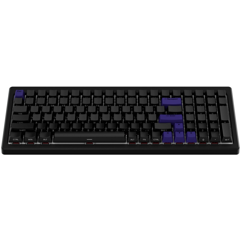 Ducky Cushion 98 tastiera gaming, 96%, layout US (ANSI), Shush Red Switches – nero opaco