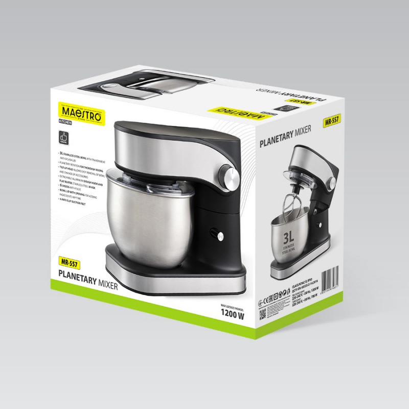 MEO MR-557 MAESTRO planetaria, ciotola da 3 l, 1200 W