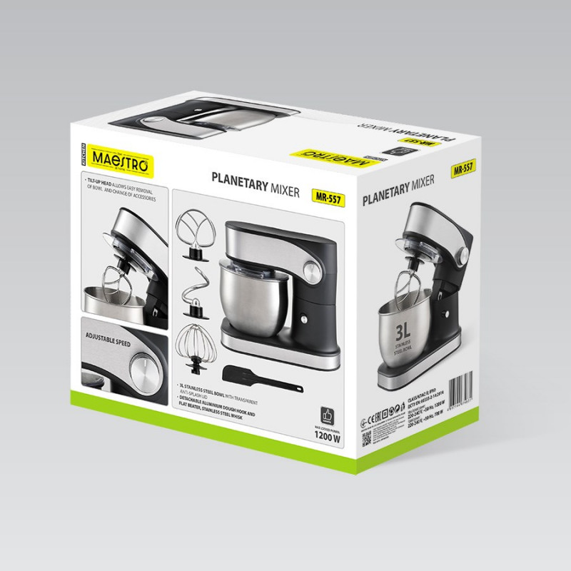 MEO MR-557 MAESTRO planetaria, ciotola da 3 l, 1200 W