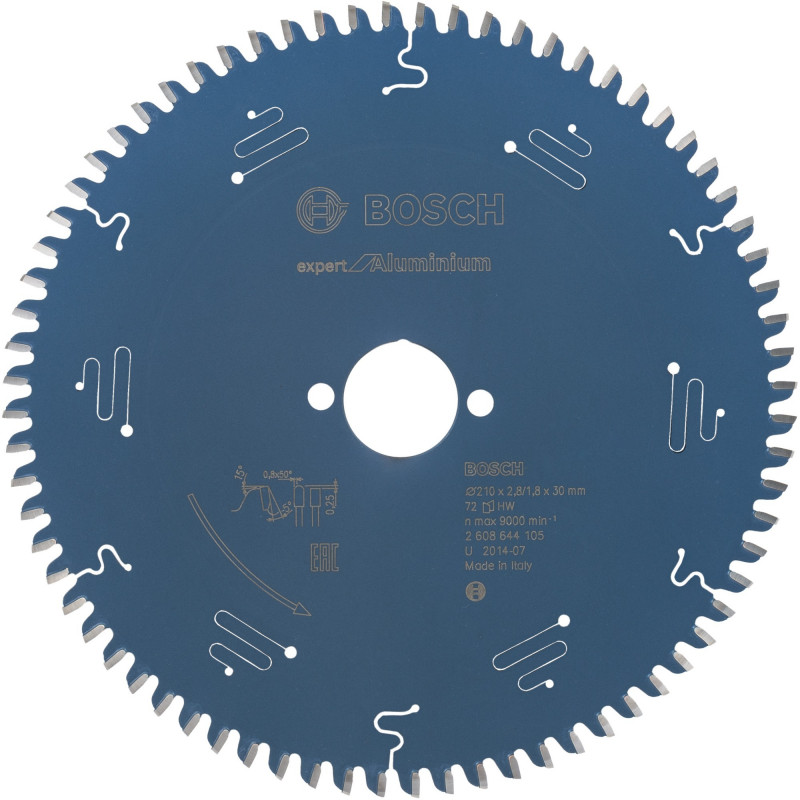Bosch lama circolare Expert for Aluminium Ø 210 mm, 72 denti, foro 30 mm (2608644105)