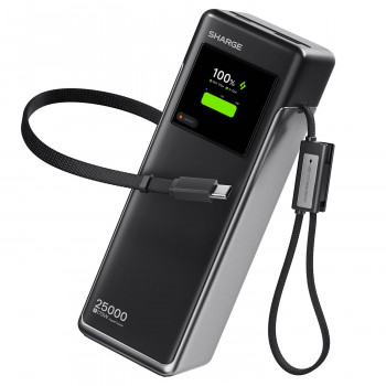 SHARGE HyperTower 170 Powerbank, 25.000 mAh, 170 W, 4-in-1, nero