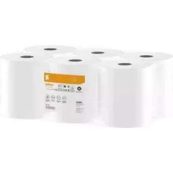 Satino by Wepa rotolo asciugamani HiCycle, 2 veli, 138 m, 100% riciclato, bianco brillante, goffratura a nido d'ape, confezione da 6 (319190)