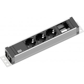 Bachmann UNIVERSAL prolunga, 3 prese, 3 m, nero / antracite argento (922.0111)
