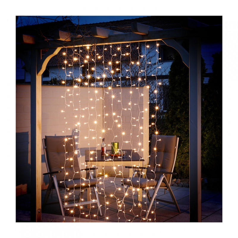 Goobay tenda luminosa LED 300 luci trasparente 2,5 m