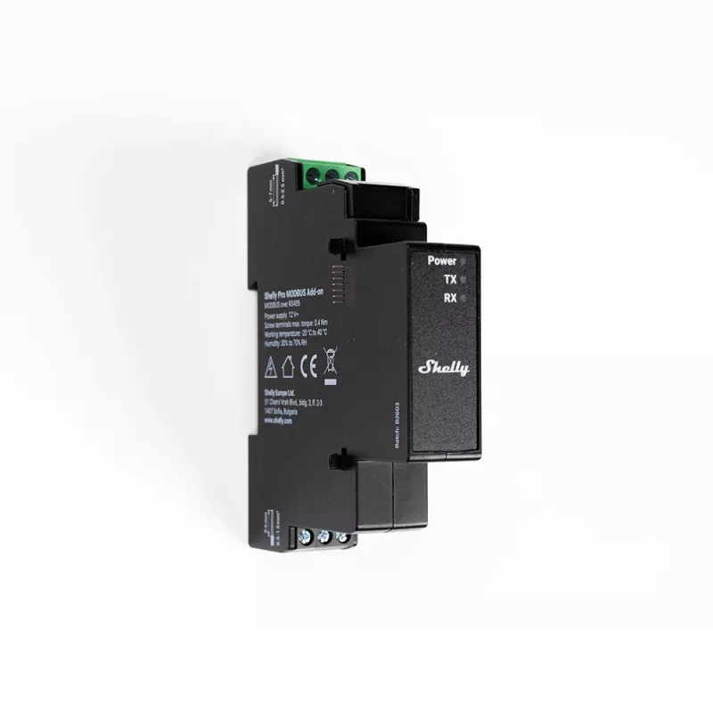 Shelly Pro Modbus Add-on RS485, accessorio per guida DIN