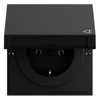 Gira 445474 presa SCHUKO KD, System 70, nero