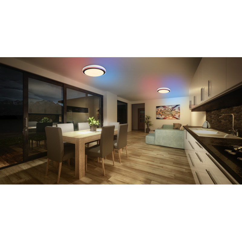Osram SMART+ WiFi Orbis Magic lampada da parete/soffitto 500 mm, RGB+TW, dimmerabile, 38 W – nero/bianco