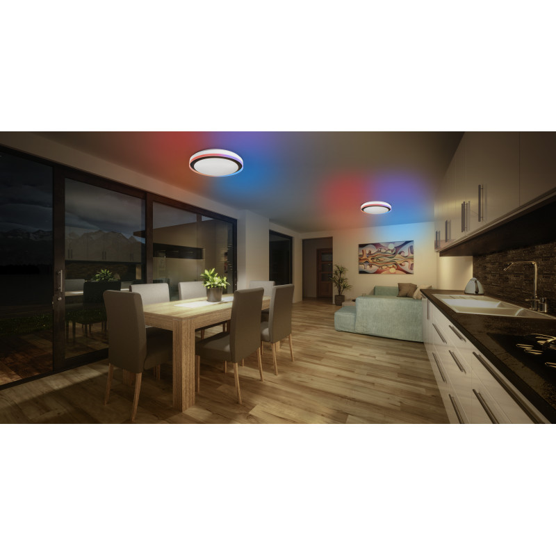 Osram SMART+ WiFi Orbis Magic lampada da parete/soffitto 500 mm, RGB+TW, dimmerabile, 38 W – nero/bianco
